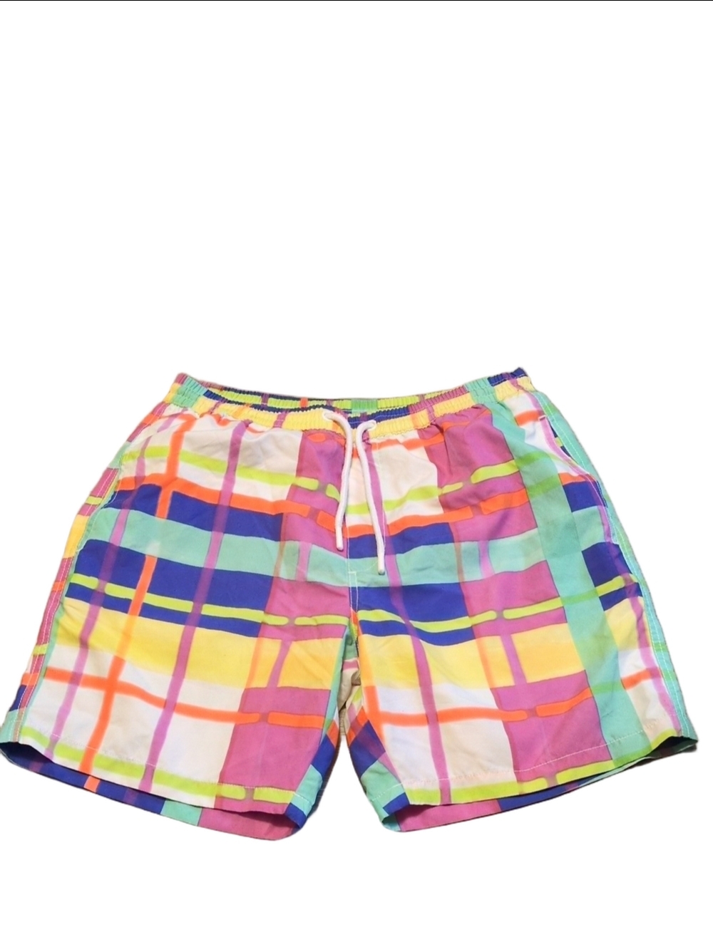 Zara plaid Swim Trunks Size Medium